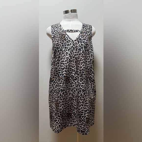 New Du Paradis Heather Shift Leopard Print  Mini Dress. Size Small - Picture 8 of 10